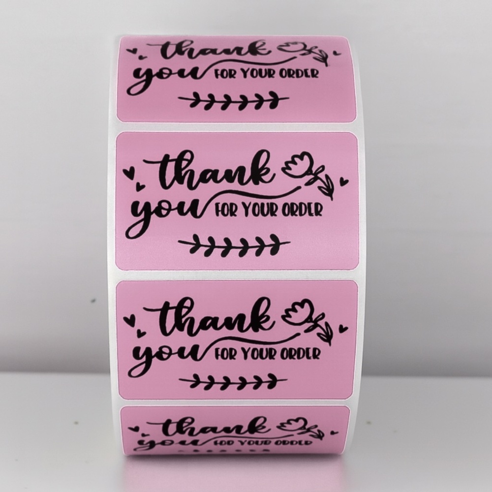💖 Thank You For Your Order Stickers | Pack of 100 | 2x1 Inch | Small Business - Picture 5 of 11
